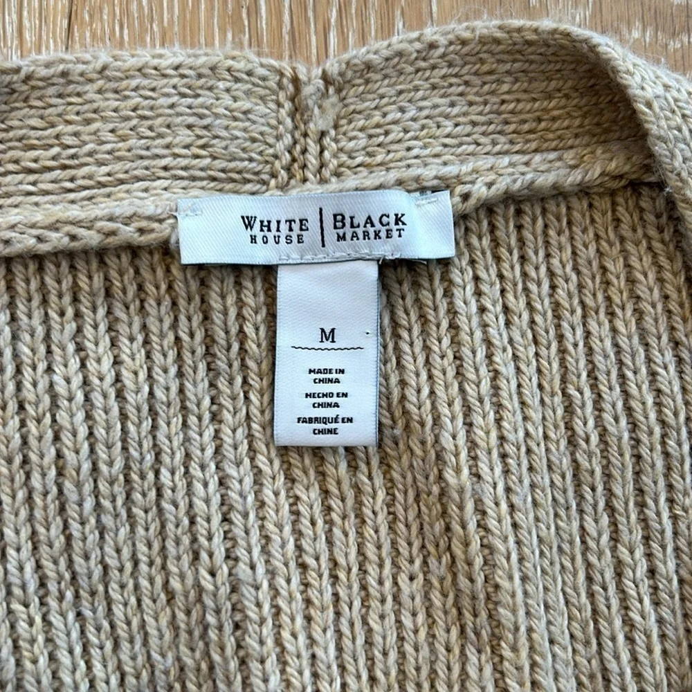White House Black Market Long Cardigan Button Front Sweater
